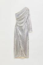 H & M - One-shoulder Sequined Dress - White