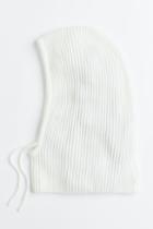 H & M - Rib-knit Balaclava - White