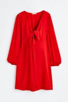 H & M - Mama Tie-detail Dress - Red