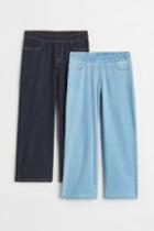 H & M - 2-pack Superstretch Wide Fit Jeans - Blue