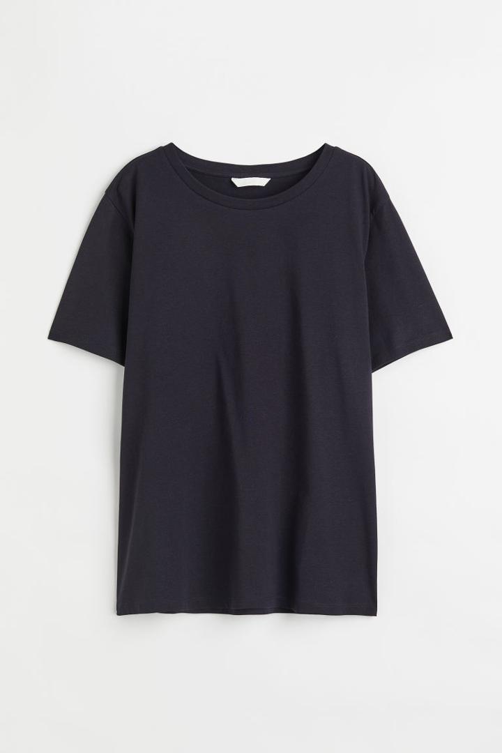 H & M - H & M+ Crew-neck T-shirt - Blue
