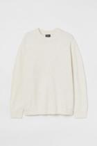 H & M - Relaxed Fit Sweater - White