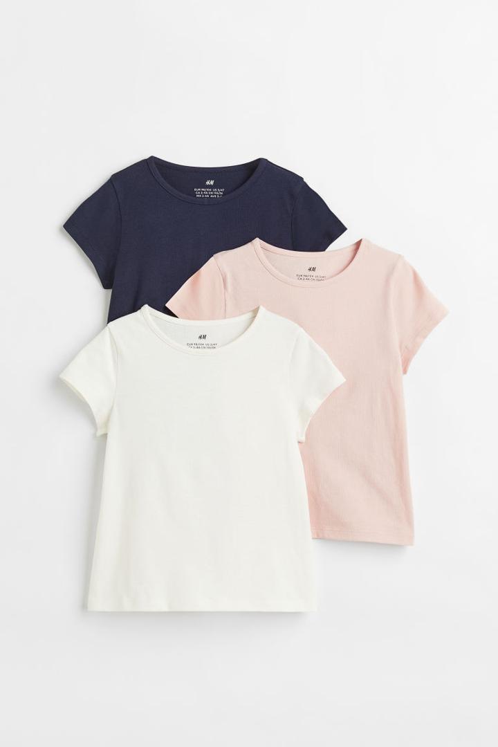 H & M - 3-pack T-shirts - Pink