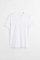 H & M - Slim Fit V-neck T-shirt - White