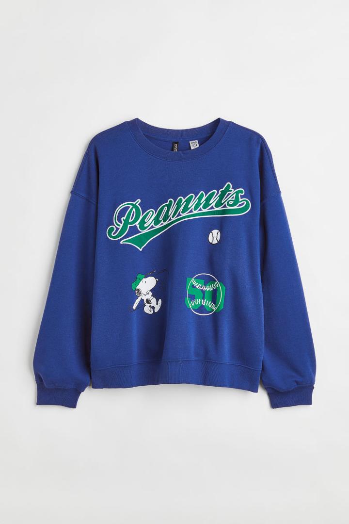 H & M - H & M+ Printed Sweatshirt - Blue