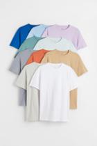 H & M - 10-pack Regular Fit Crew-neck T-shirts - White