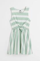 H & M - Tie-detail Dress - Green