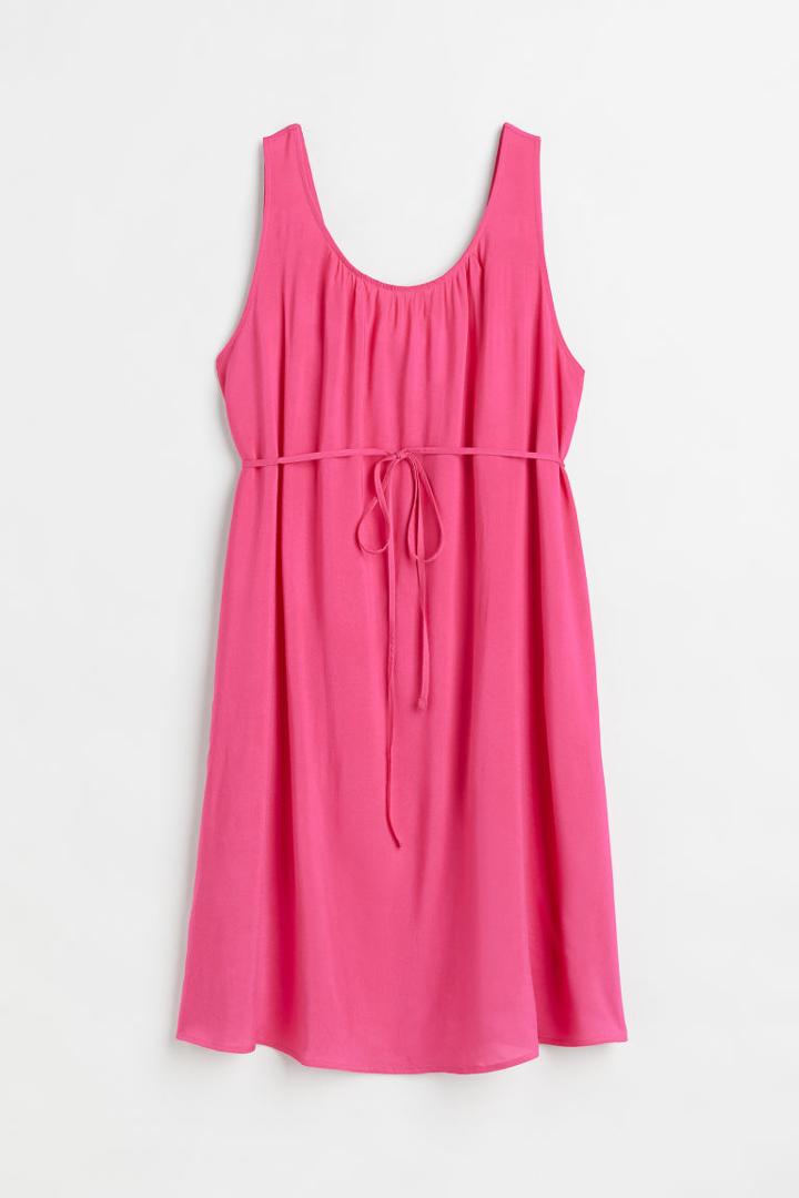 H & M - Mama Low-backed Dress - Pink