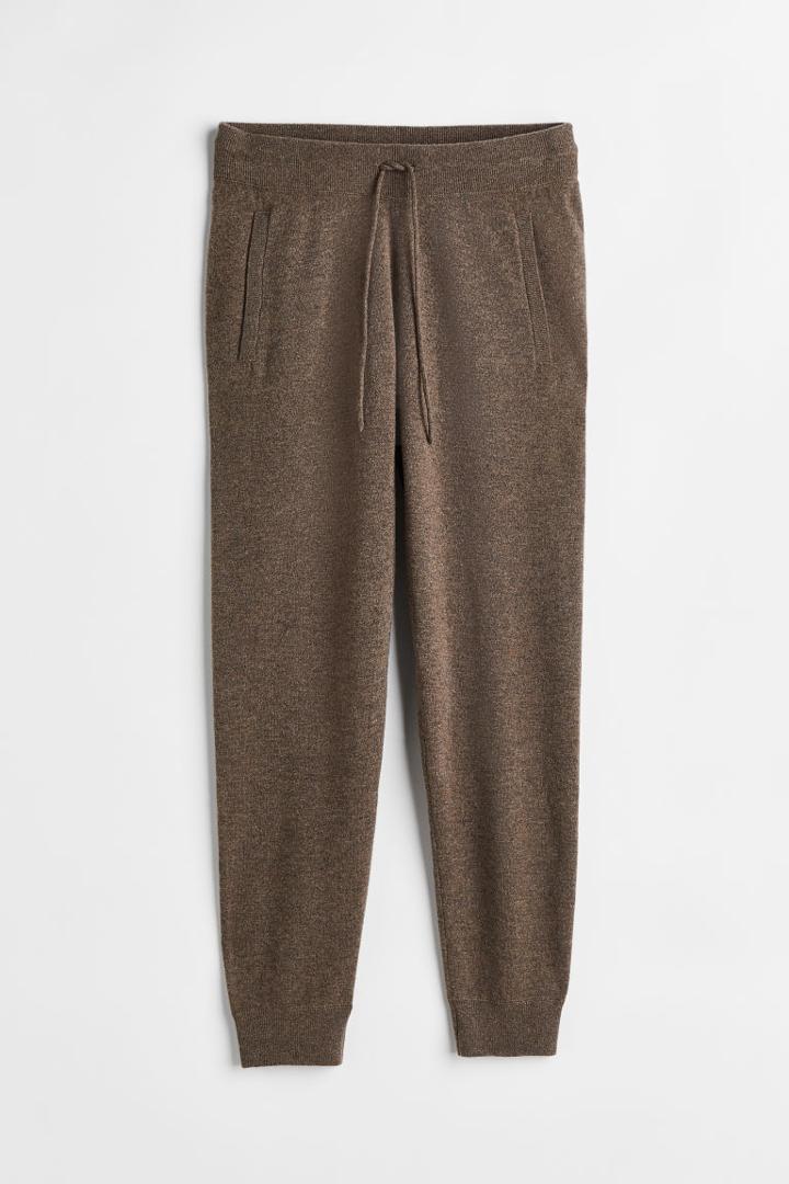 H & M - Merino Wool Joggers - Beige