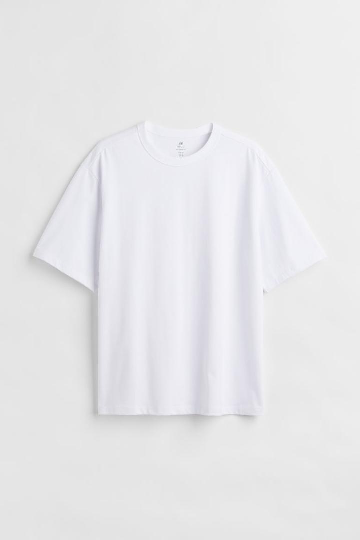 H & M - Coolmax Relaxed Fit T-shirt - White