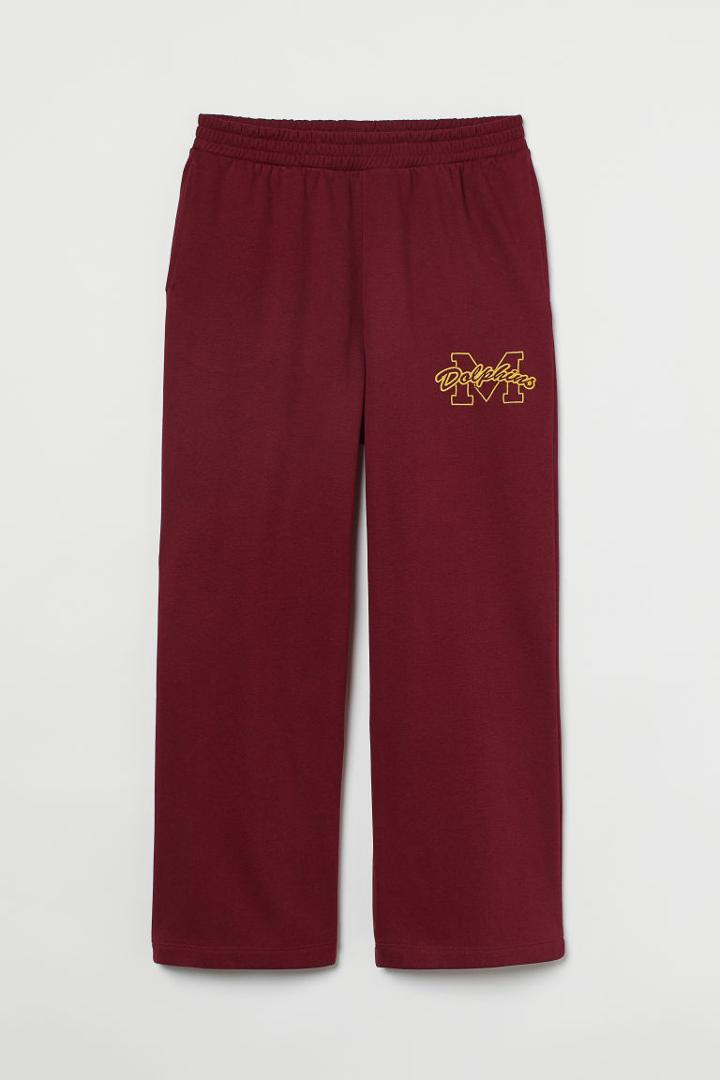 H & M - H & M+ Joggers With Appliqu - Red