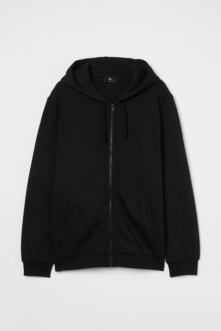 H & M - Relaxed Fit Hooded Jacket - Black