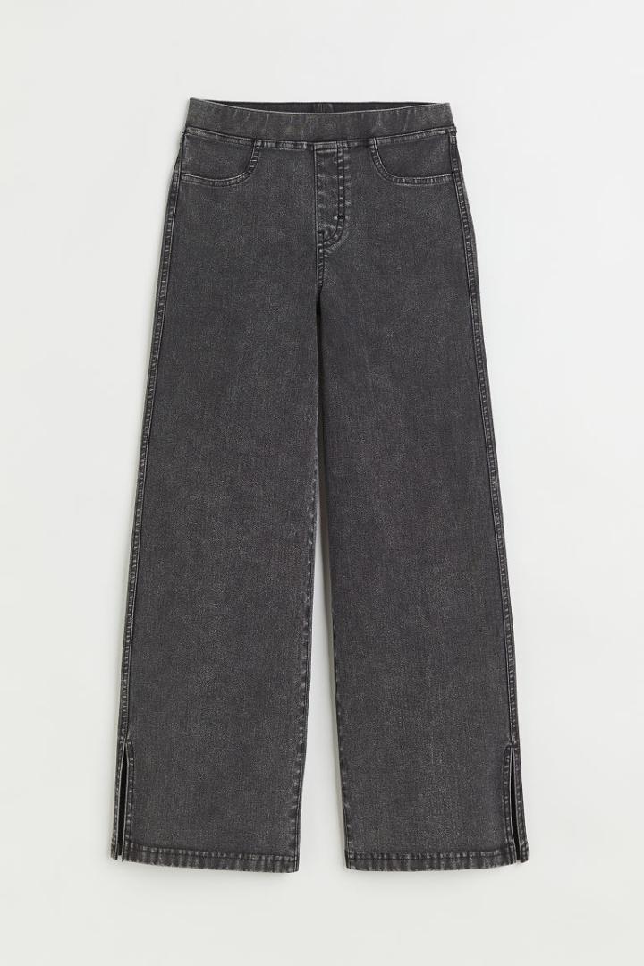 H & M - Wide Fit Pants - Black