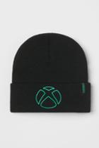 H & M - Printed Knit Hat - Black