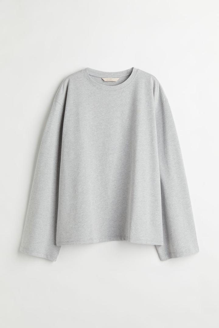 H & M - Long-sleeved Top - Gray