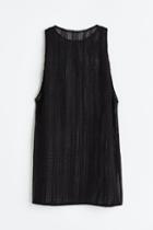 H & M - Crochet-look Beach Dress - Black