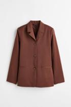 H & M - Single-breasted Jacket - Brown