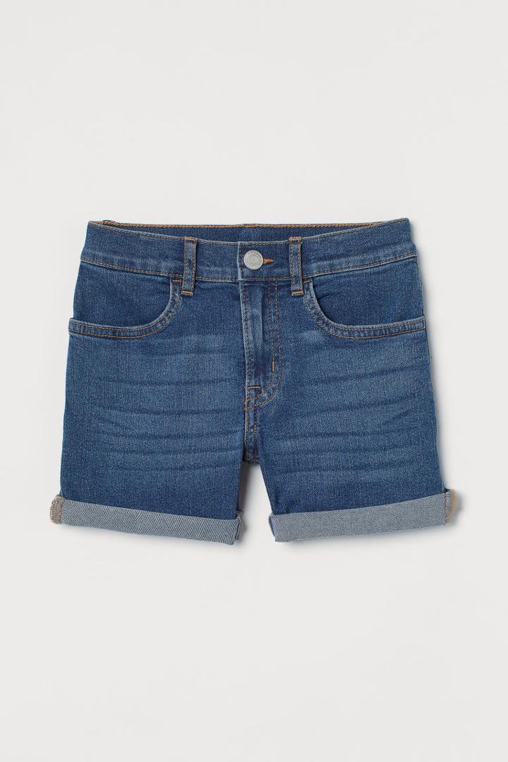 H & M - Slim Fit Denim Shorts - Blue