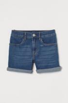 H & M - Slim Fit Denim Shorts - Blue