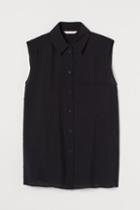 H & M - Sleeveless Shirt - Black