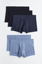 H & M - 5-pack Short Cotton Boxer Shorts - Blue