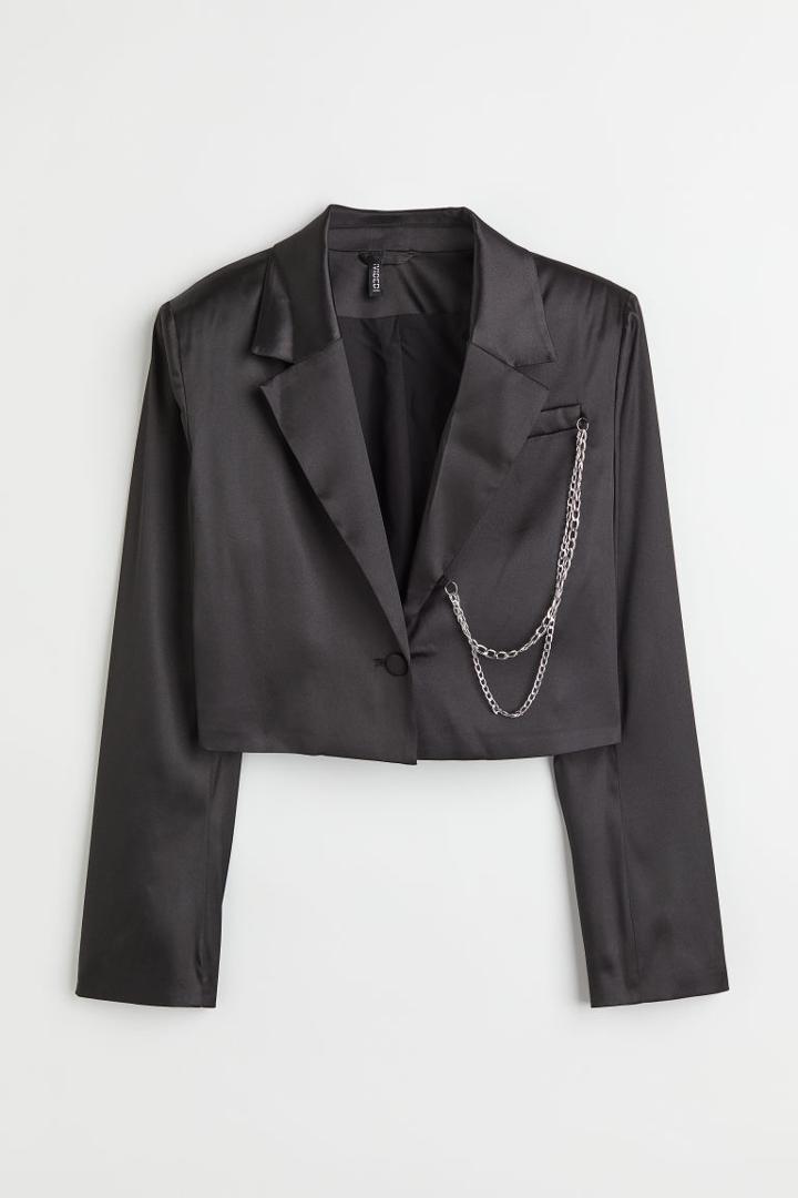 H & M - Crop Jacket - Black