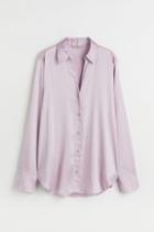 H & M - V-neck Blouse - Purple