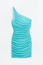 H & M - One-shoulder Beach Dress - Turquoise