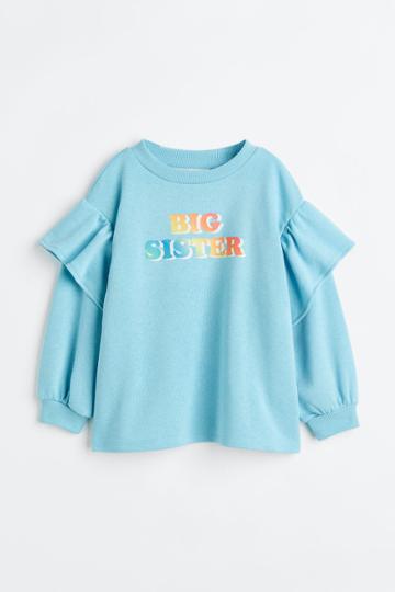 H & M - Sibling Sweatshirt - Turquoise