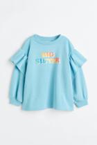 H & M - Sibling Sweatshirt - Turquoise
