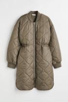 H & M - Mama Quilted Coat - Green