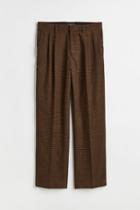 H & M - Relaxed Fit Wool-blend Pants - Beige