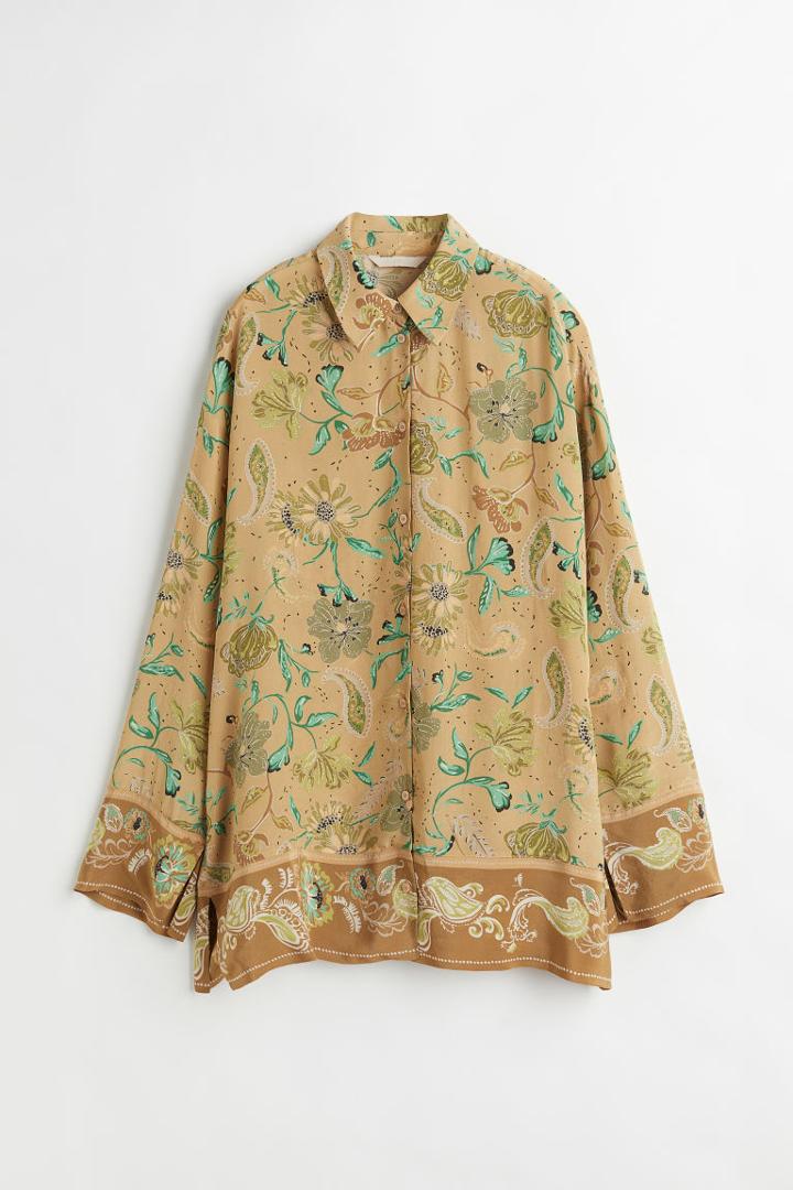H & M - Patterned Shirt - Brown