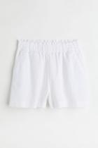 H & M - Linen Shorts - White