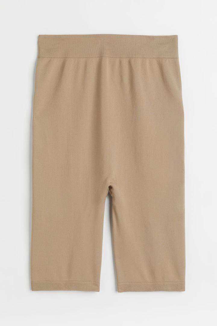 H & M - Mama Seamless Cycling Shorts - Beige