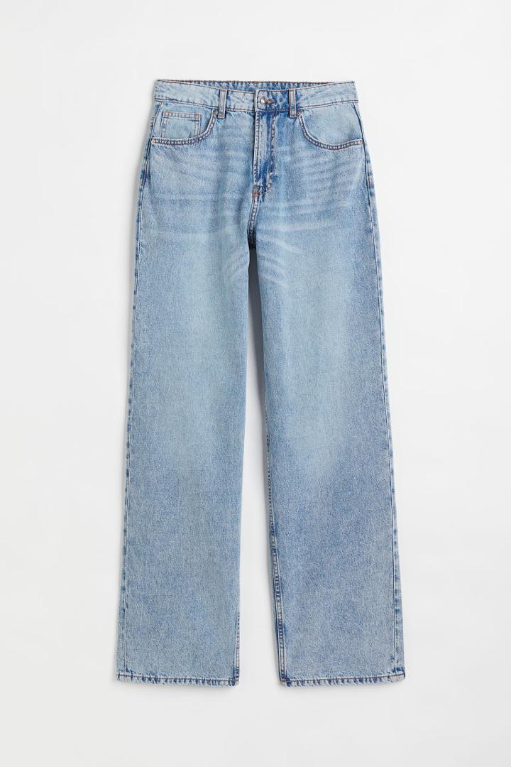 H & M - 90s Baggy High Jeans - Turquoise
