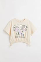 H & M - Drawstring T-shirt - Beige