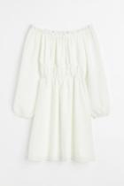 H & M - Off-the-shoulder Dress - White