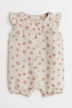 H & M - Linen Romper Suit - Beige