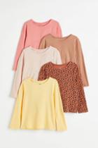 H & M - 5-pack Jersey Tops - Orange