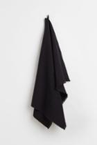 H & M - Waffled Bath Sheet - Black