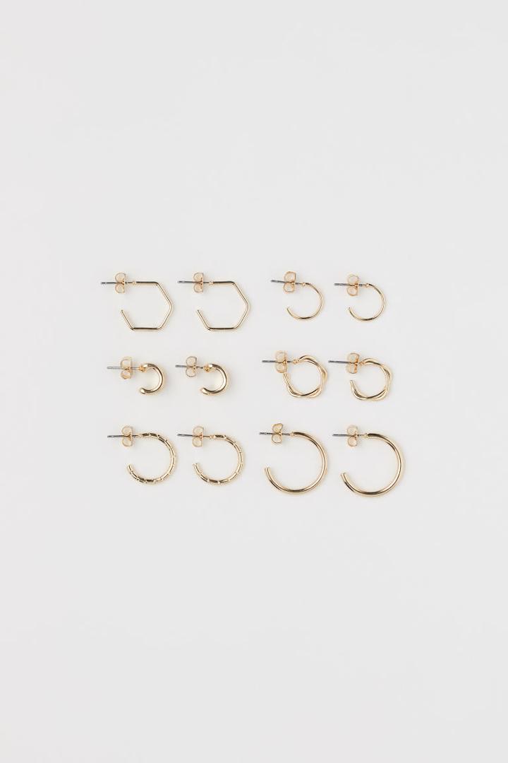 H & M - 6 Pairs Earrings - Gold