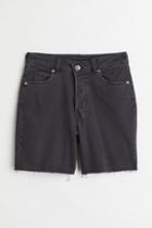 H & M - 90s Cutoff High Waist Shorts - Black