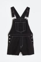 H & M - Twill Overall Shorts - Black