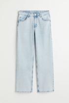 H & M - Wide Low Waist Jeans - Blue