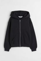 H & M - Oversized Hooded Jacket - Black