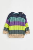 H & M - Rib-knit Sweater - Purple