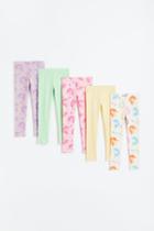 H & M - 5-pack Cotton Leggings - White