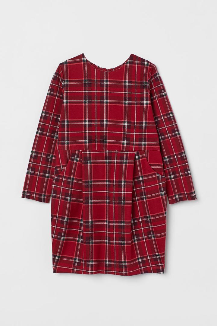 H & M - Pocket-detail Dress - Red