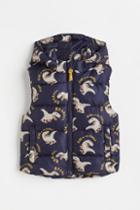 H & M - Hooded Puffer Vest - Blue